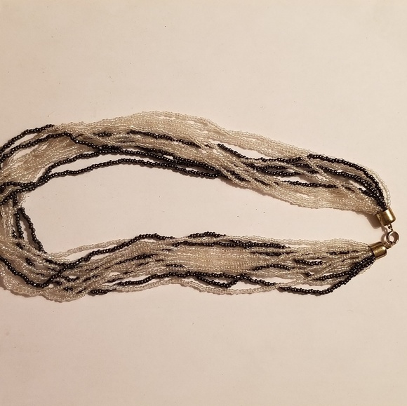 12 strand iridescent bead necklace - Picture 3 of 3